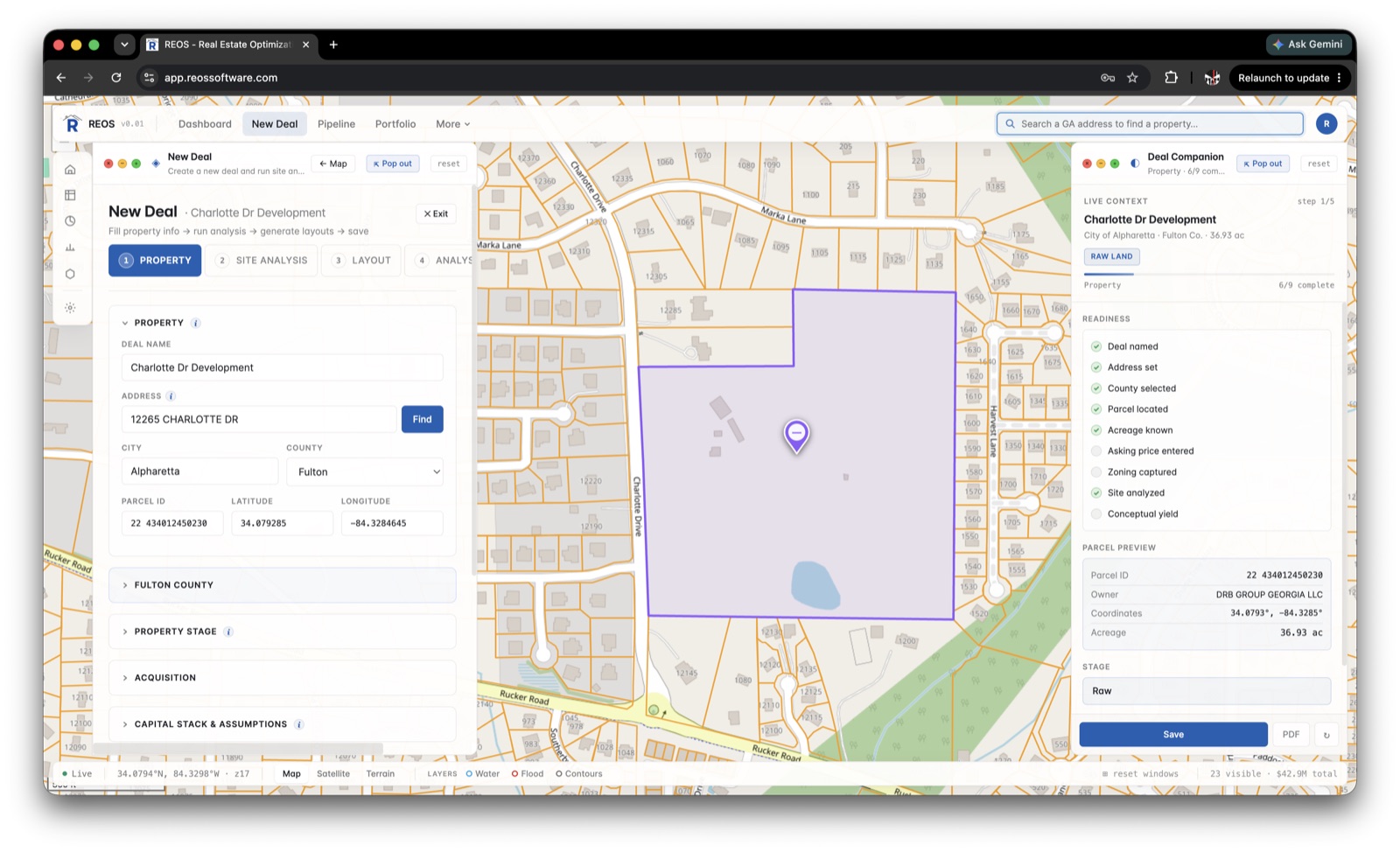 Analytics dashboard